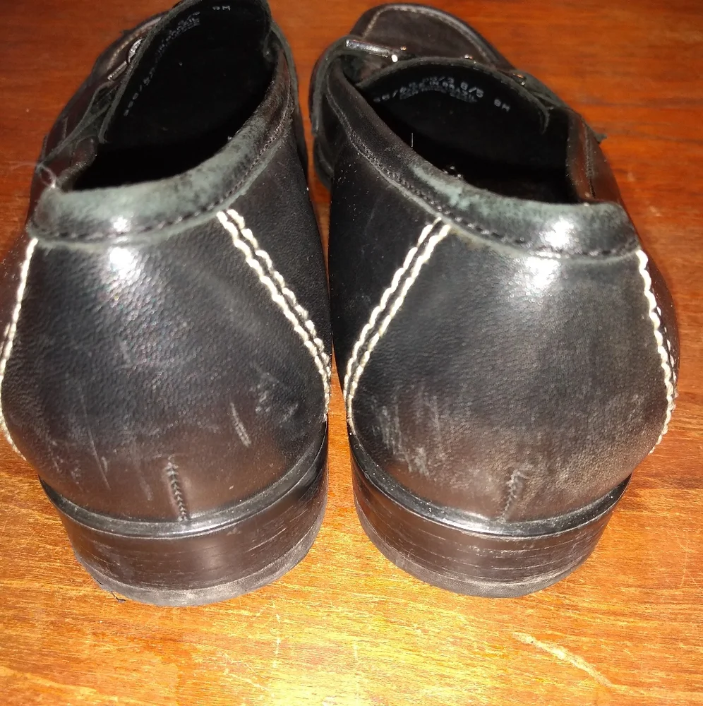 Franco Sarto Women's Black Leather Loafers, Size 8M, Made in Brazil - Picture 3 of 13